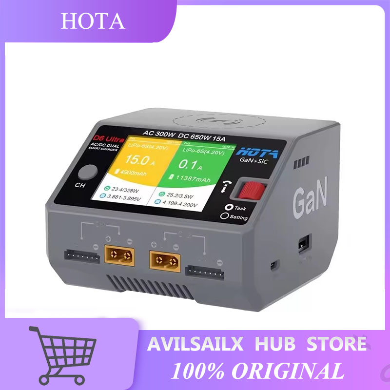 HOTA D6 Ultra GaN+SiC Dual Cha - Lipo Battery 6S recension och pris