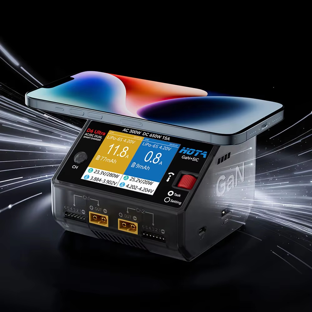 HOTA D6 Ultra GaN+SiC Dual Cha - Lipo Battery 6S recension och pris