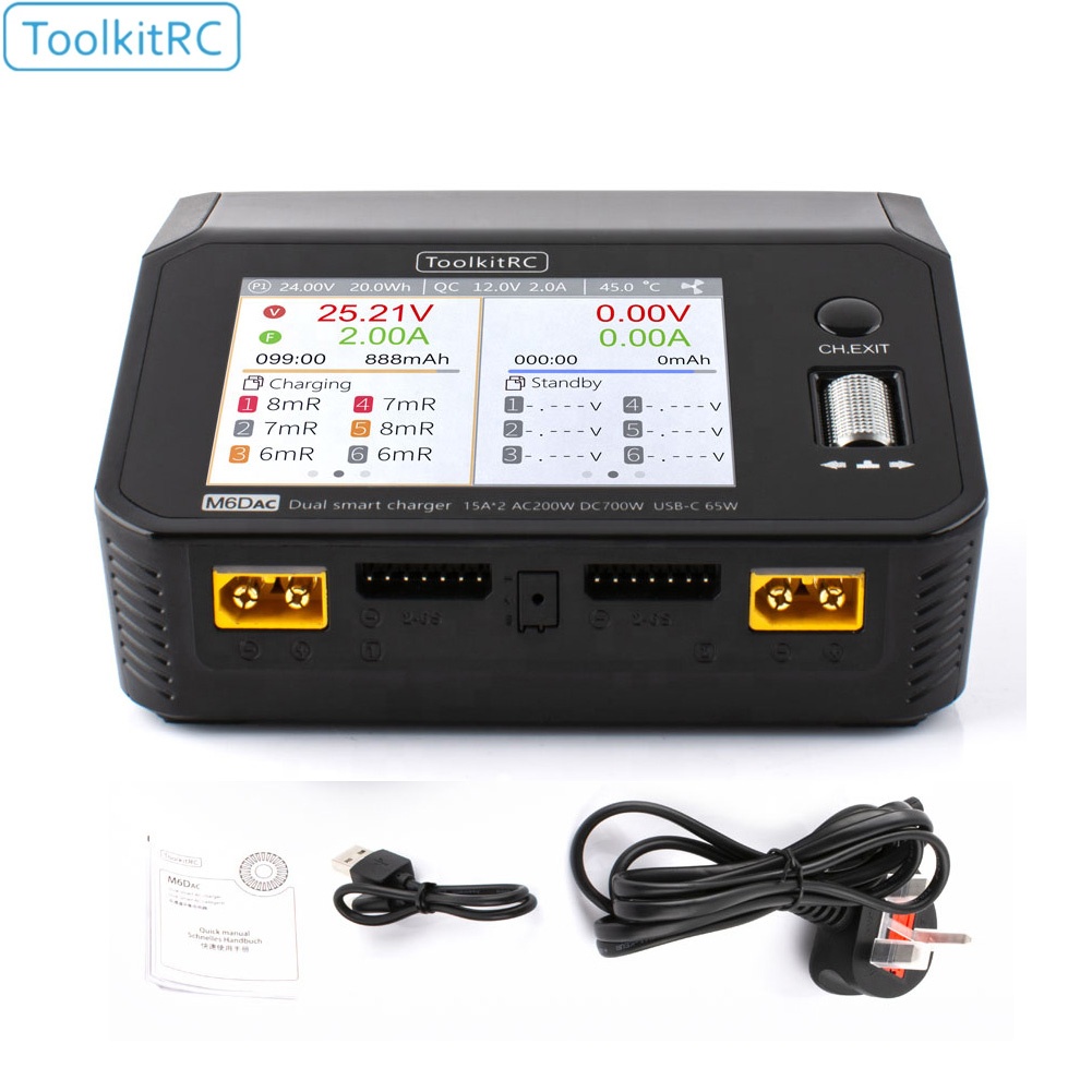 Toolkitrc M6DAC 350W X 2 USB-C - Lipo Battery 6S recension och pris