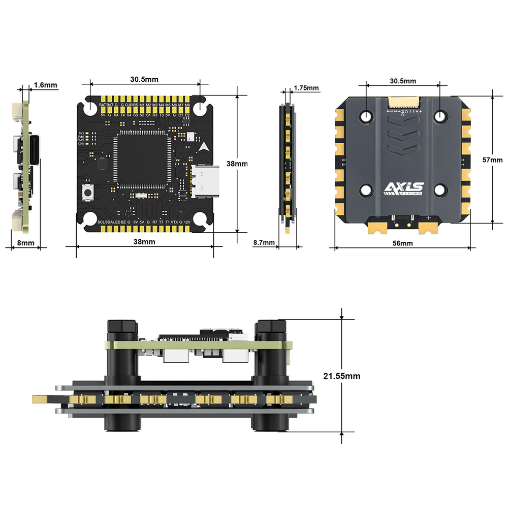 Axisflying Argus Pro ECO F722  - 4 In 1 Esc recension och pris