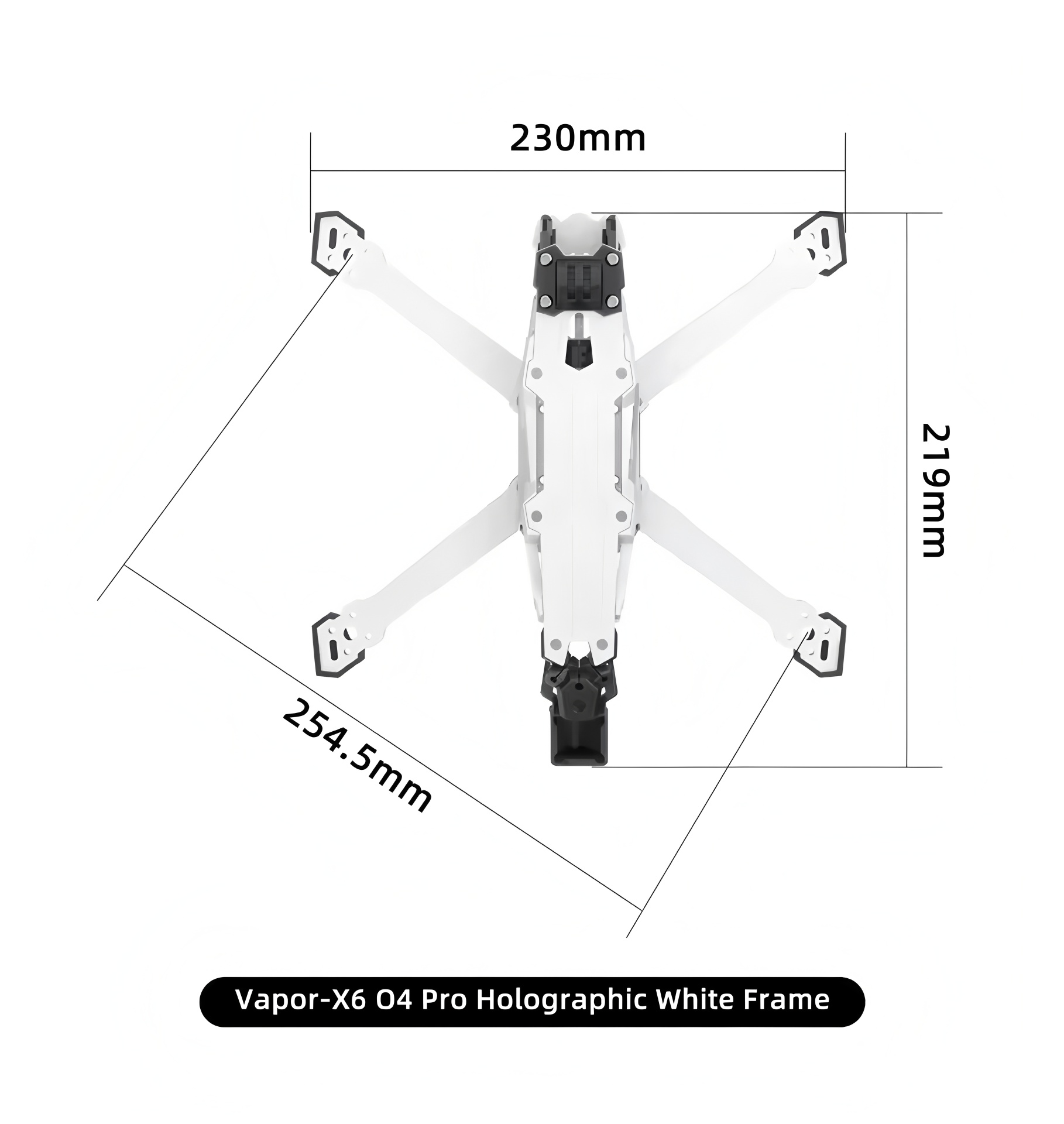 GEPRC Vapor D5/x5/x6 O4 Pro Fr - Carbon Fiber Drone Frame recension och pris